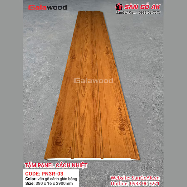 Tấm Panel Cách Nhiệt 3 Rãnh PN3R-03 Màu Cánh Gián